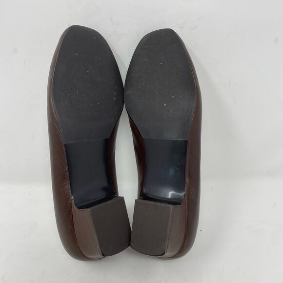 Trotters Brown Leather Doris Block Kitten Heel Pump Womens Size 8 - Picture 7 of 8